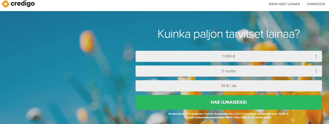 Credigo Laina | Kirjaudu sisään omat sivut ᐈ Kulutusluottonetistä.fi
